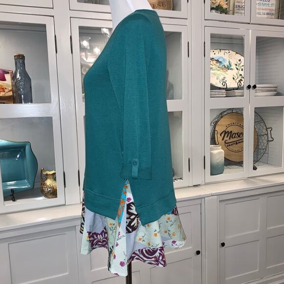 Anthropologie Little Yellow Button Peplum Tunic - Picture 2 of 8